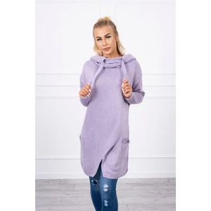 Sweater with envelope bottom light purple