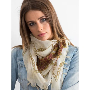 Patterned light beige shawl