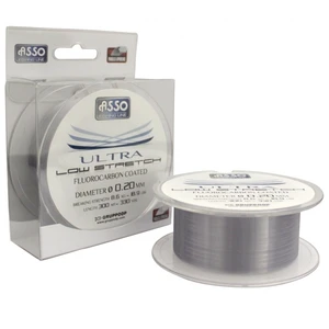 Asso vlasec ultra low stretch 300 m čirá-průměr 0,26 mm / nosnost 10,2 kg