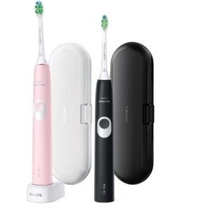 Philips Sonicare ProtectiveClean 4300 HX6800/35 sonický elektrický zubní kartáček, 2 těla Black and Pink