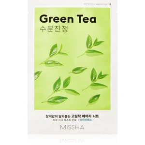 Missha Airy Fit Green Tea upokojujúca plátienková maska s hydratačným účinkom 19 g