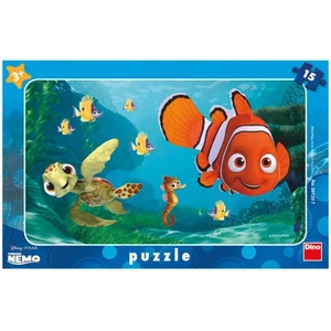 DINO Puzzle deskové 15 dílků Hledá se Nemo a želva skládačka 25x15cm