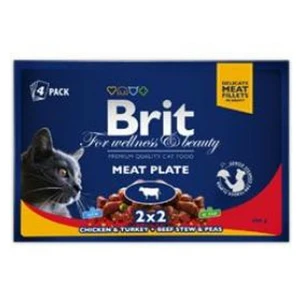 Kapsička Brit Premium Cat Meat Plate Multipack 4x100g