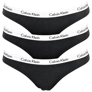 3PACK női #39 tanga Calvin Klein fekete (QD3587E-001)