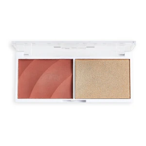 Revolution Paletka tvářenky a rozjasňovače Colour Play Duo (Palette) 5,8 g Kindness