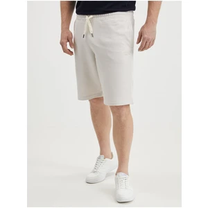 White Mens Sweatpants Shorts Guess Clovis - Men