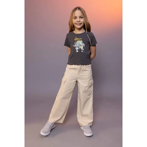 DEFACTO Girl Wide Leg Cotton Trousers