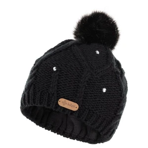 Women's fashion beanie with pompom Kilpi LADY-W black