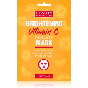 Beauty Formulas Vitamin C rozjasňující plátýnková maska s vitaminem C 1 ks