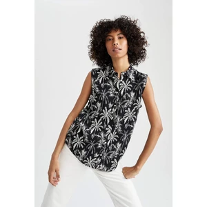 DEFACTO Regular Fit Sleeveless Floral Print Shirt