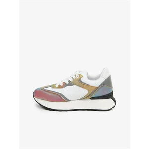 White Women's Sneakers on The Guess Luchia Platform - Women