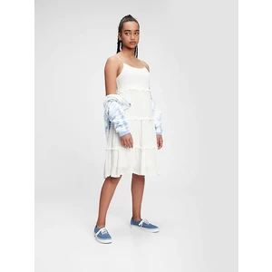 GAP Dětské šaty teen tiered midi dress