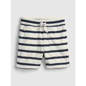 Šedé klučičí dětské kraťasy GAP stripe pull-on shorts