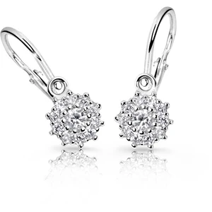 Cutie Jewellery Detské náušnice z bieleho zlata C2749-10-X-2 fuchsiová