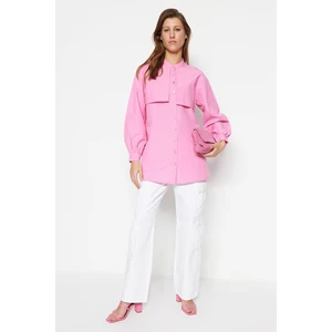 Trendyol Pink Woven Cotton Shirt