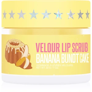 Jeffree Star Cosmetics Banana Fetish Velour Lip Scrub cukrový peeling na pery Banana Bundt Cake 30 g