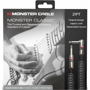 Monster Cable Prolink Classic 21FT Coiled Instrument Cable Noir 6,5 m Angle - Droit