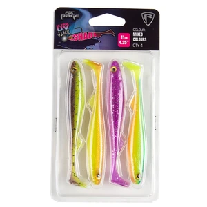 Fox rage gumová nástraha slick shad uv mixed colour packs - délka 11 cm