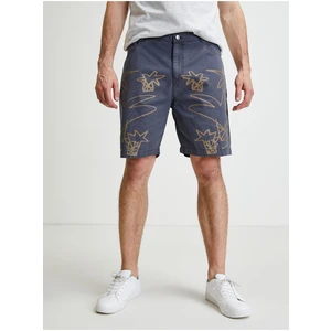 Grey Mens Patterned Shorts Desigual Fred - Men