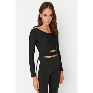 Trendyol Diving Fabric Cut Out Detailed Crop Sport Blouse