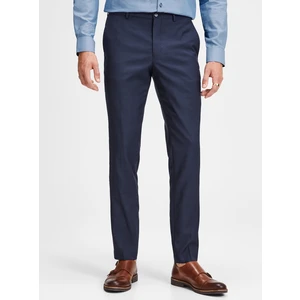 Dark blue suit pants with admixture of wool Jack & Jones Laris