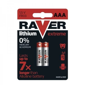 Mikrotužkové baterie AAA RAVER FR03 lithiové