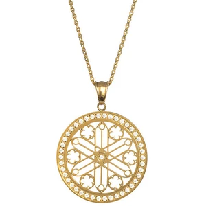 Preciosa Pozlátený náhrdelník s kryštálmi Rosette 7238Y00
