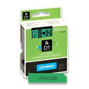 Dymo D1 45809, S0720890, 19mm x 7m, černý tisk/zelený podklad, originální páska