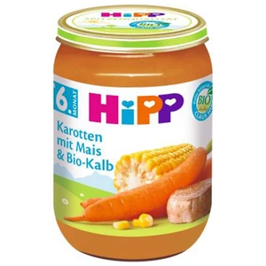 HiPP Príkrm zeleninovo-mäsový BIO Mrkva s kukuricou a teľacím mäsom 190g