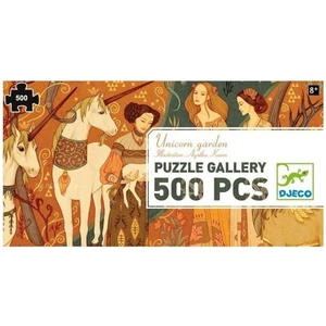 Djeco Puzzle Zahrada s jednorožcem 500 dílků