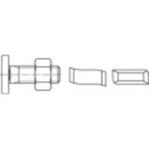 Šroub s T hlavou 1070206, N/A, M10, 80 mm, nerezová ocel, 25 ks