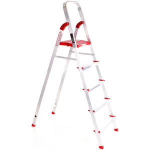 Schůdky hliníkové skládací ALU STEPS 5, 5 stupňů, nejvyšší schůdek 106 cm, nosnost 120 kg SIXTOL