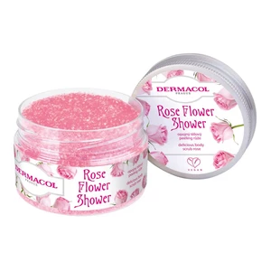 Dermacol Flower Care Rose cukrový tělový peeling 200 g