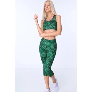 Black and green sports leggings