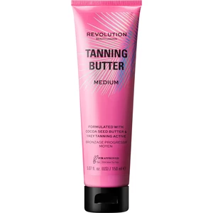 Makeup Revolution Beauty Tanning Butter vyživující tělové máslo se samoopalovacím účinkem odstín Light/Medium 150 ml