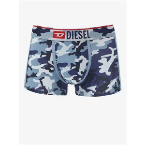 Modré pánské maskáčové boxerky Diesel Damien - Pánské