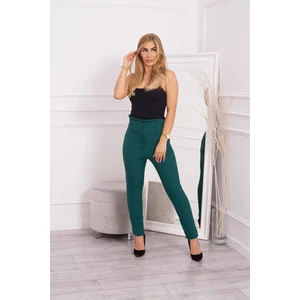 Wrinkled trousers dark green