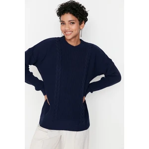 Trendyol Sweater - Navy blue - Regular fit