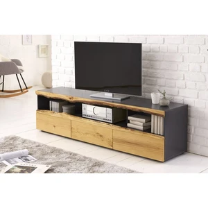 TV stolek HYMEN Dekorhome Přírodní / bílá,TV stolek HYMEN Dekorhome Přírodní / bílá