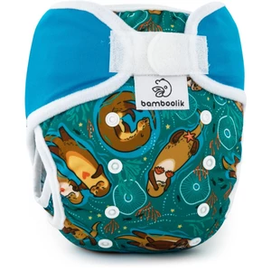 Bamboolik DUO Diaper Cover svrchní kalhotky na suchý zip Otters in Love + Turquoise