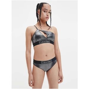 Black Women's Metallic Swimwear Top Calvin Klein Underwear - Women