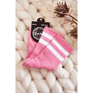 Mládež bavlněné sportovní ponožky Růžové