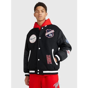 Black men's bomber with wool Tommy Jeans - Men