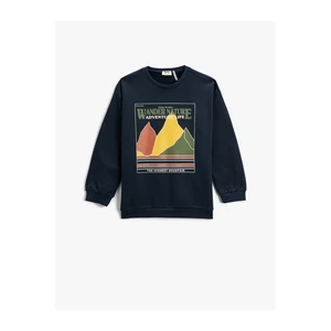 Koton Sweatshirt - Dark blue - Regular fit