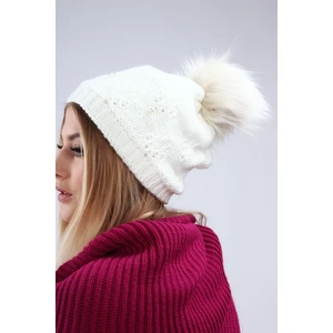 Cream winter cap