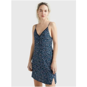 Dark Blue Ladies Floral Dress Tommy Jeans - Ladies