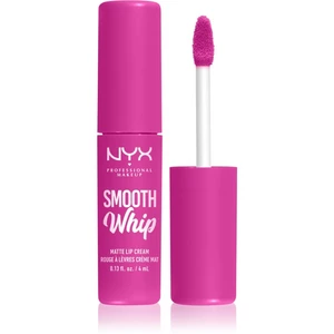 NYX Professional Makeup Smooth Whip Matte Lip Cream zamatový rúž s vyhladzujúcim efektom odtieň 20 Pom Pom 4 ml
