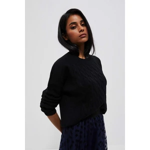 Knitted sweater - black