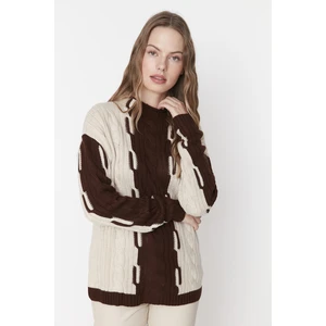 Trendyol Sweater - Brown - Regular fit