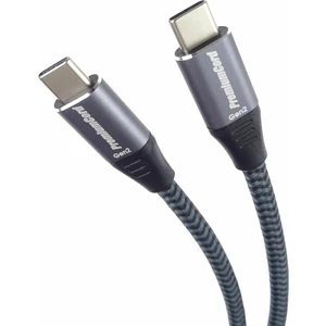 PremiumCord USB-C kabel ( USB 3.2 GEN 2, 3A, 60W, 20Gbit/s ) bavlněný oplet, 2m